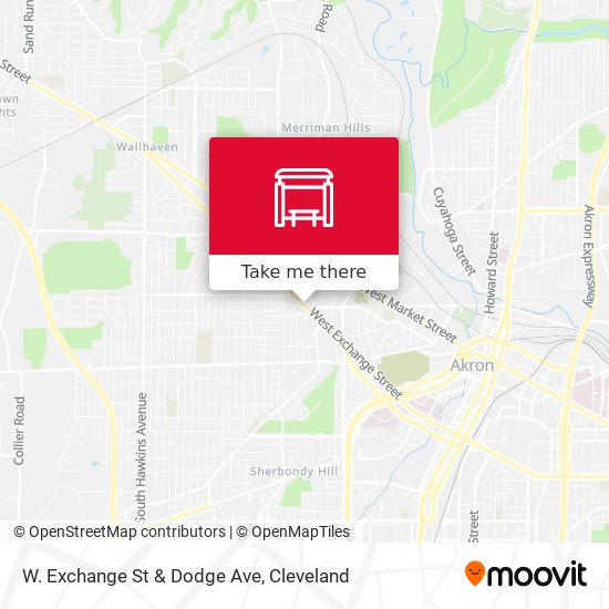 W. Exchange St & Dodge Ave map