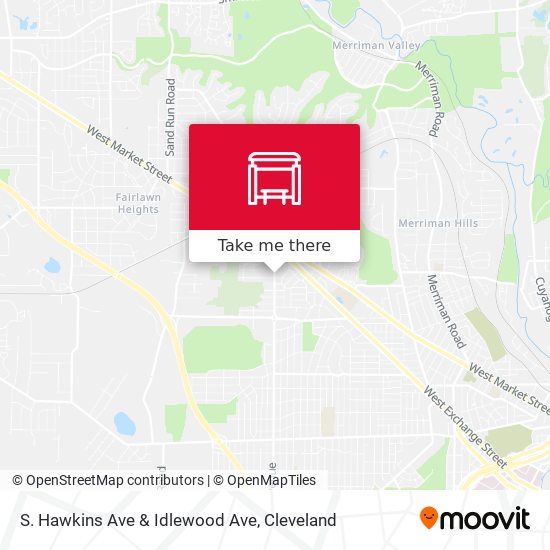 S. Hawkins Ave & Idlewood Ave map