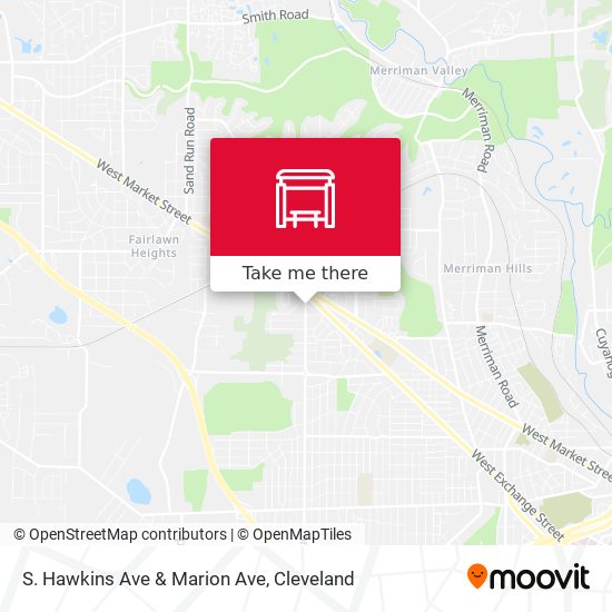S. Hawkins Ave & Marion Ave map