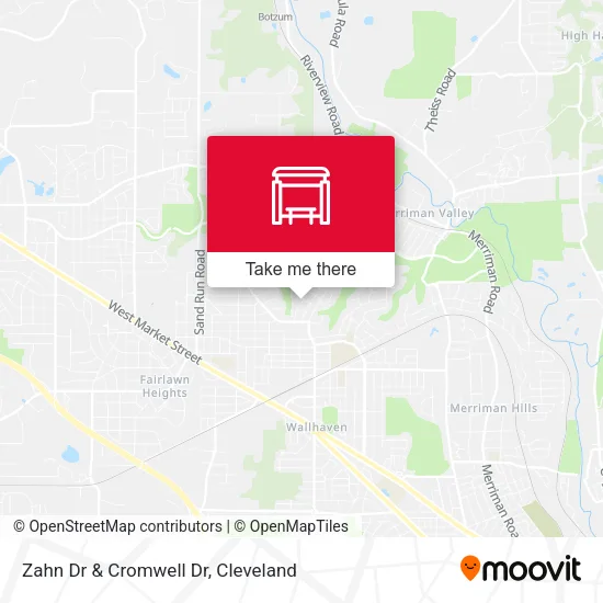 Zahn Dr  & Cromwell Dr map