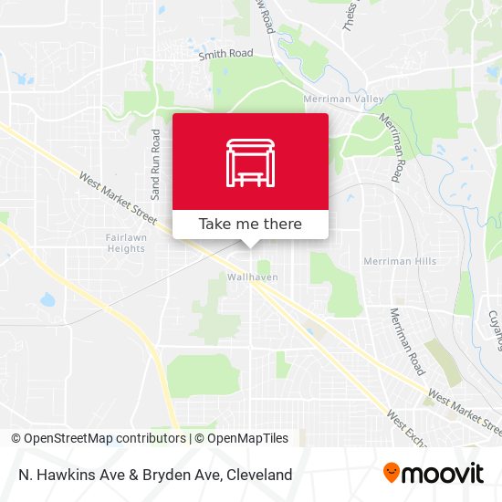N. Hawkins Ave & Bryden Ave map