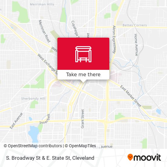 S. Broadway St & E. State St map