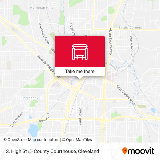 S. High St @ County Courthouse map