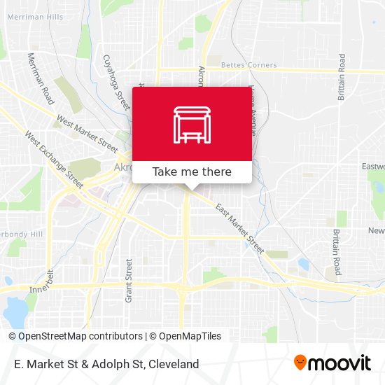 E. Market St & Adolph St map