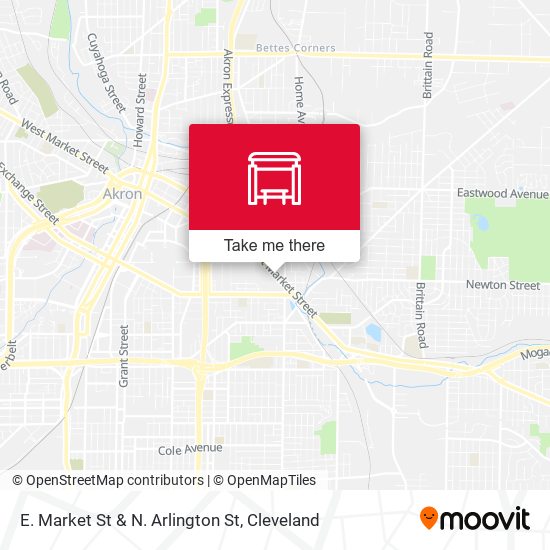 E. Market St & N. Arlington St map