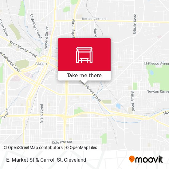 E. Market St & Carroll St map