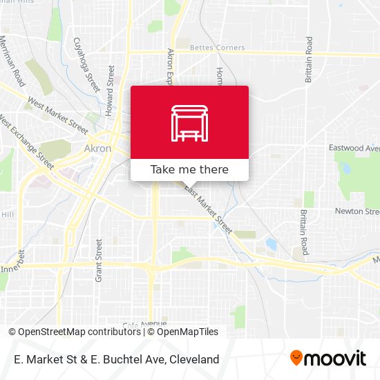 Mapa de E. Market St & E. Buchtel Ave