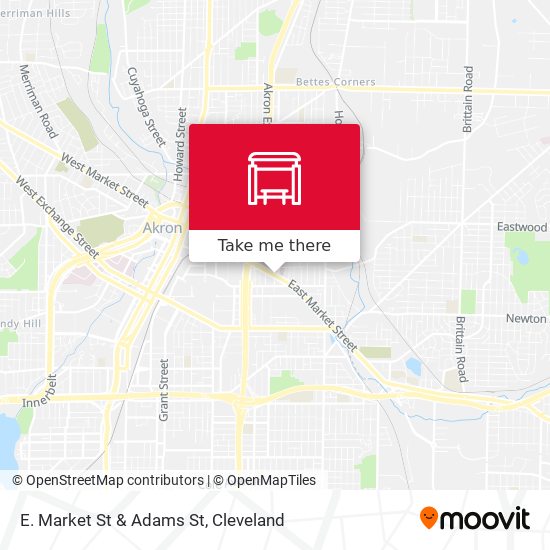 Mapa de E. Market St & Adams St