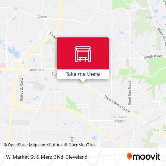 W. Market St & Merz Blvd map