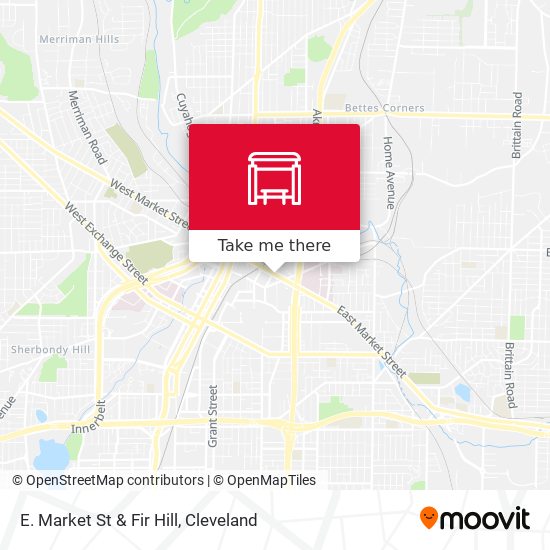 Mapa de E. Market St & Fir Hill