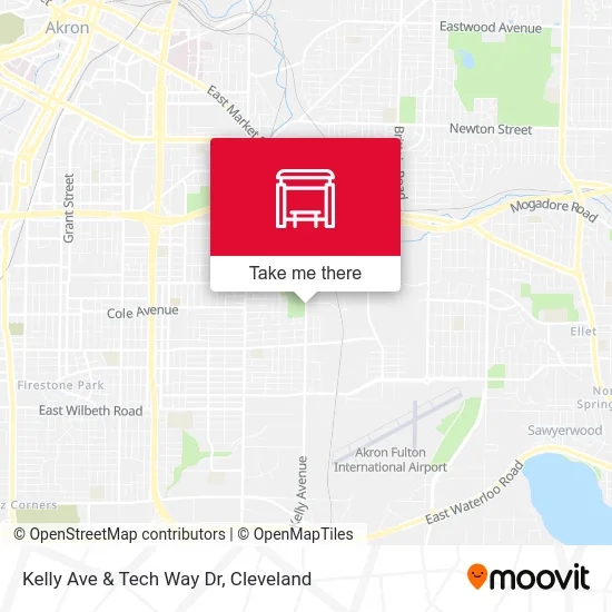 Kelly Ave  & Tech Way Dr map