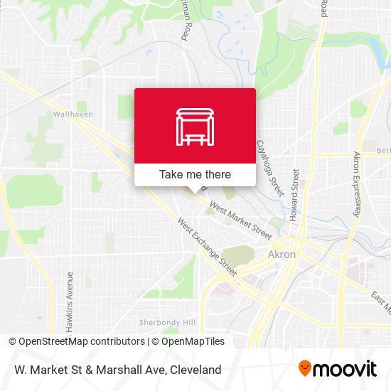 W. Market St & Marshall Ave map