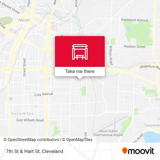 7th St & Hart St map