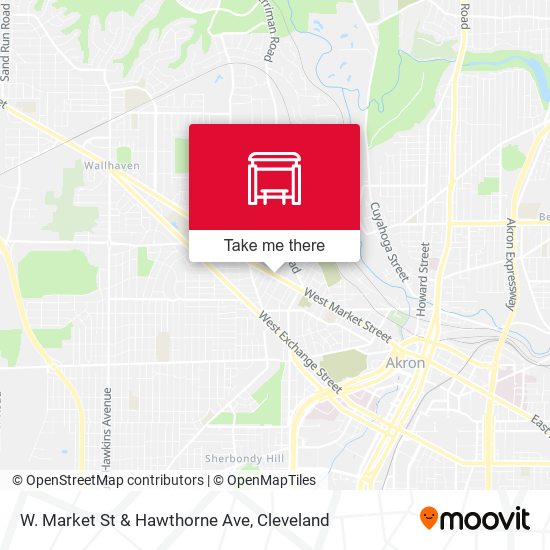 Mapa de W. Market St & Hawthorne Ave