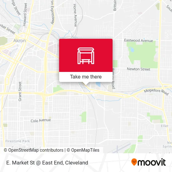 E. Market St @ East End map