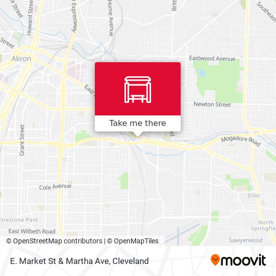 E. Market St & Martha Ave map