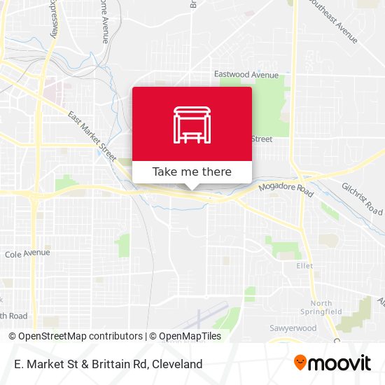 E. Market St & Brittain Rd map