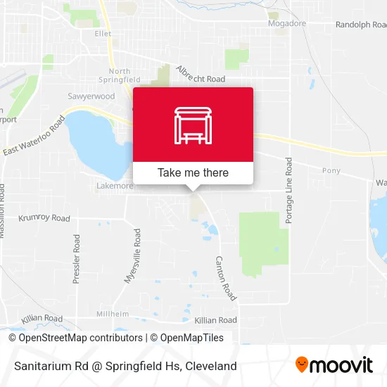 Sanitarium Rd @ Springfield Hs map