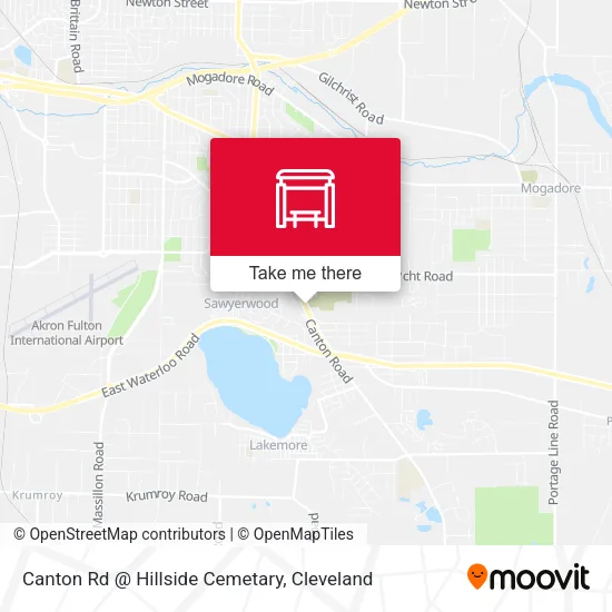 Canton Rd @ Hillside Cemetary map