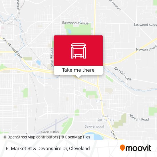 E. Market St & Devonshire Dr map