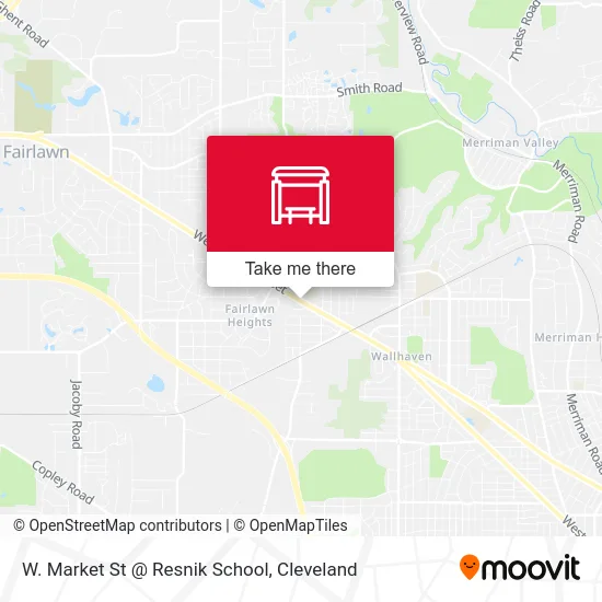 W. Market St @ Resnik School map