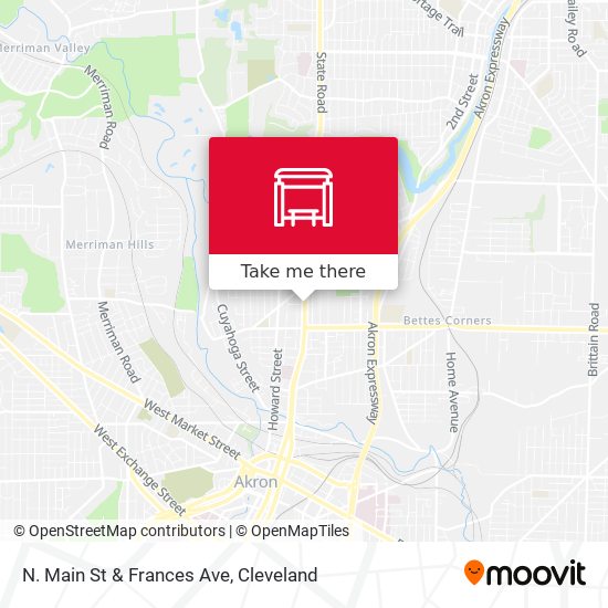 N. Main St & Frances Ave map