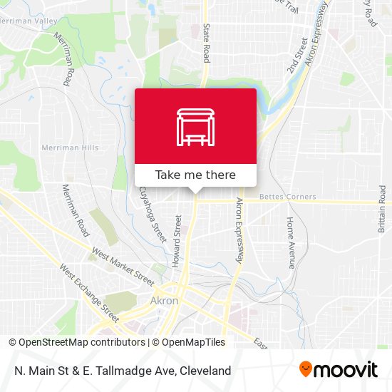 N. Main St & E. Tallmadge Ave map