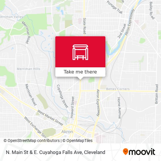 N. Main St & E. Cuyahoga Falls Ave map