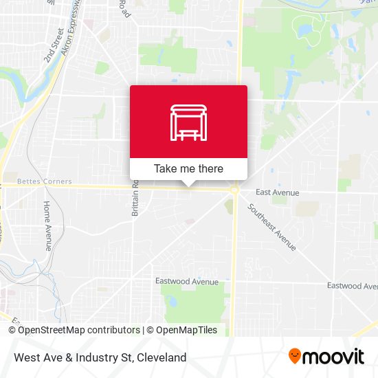 West Ave & Industry St map