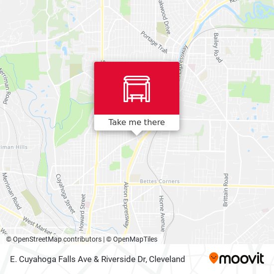 Mapa de E. Cuyahoga Falls Ave & Riverside Dr