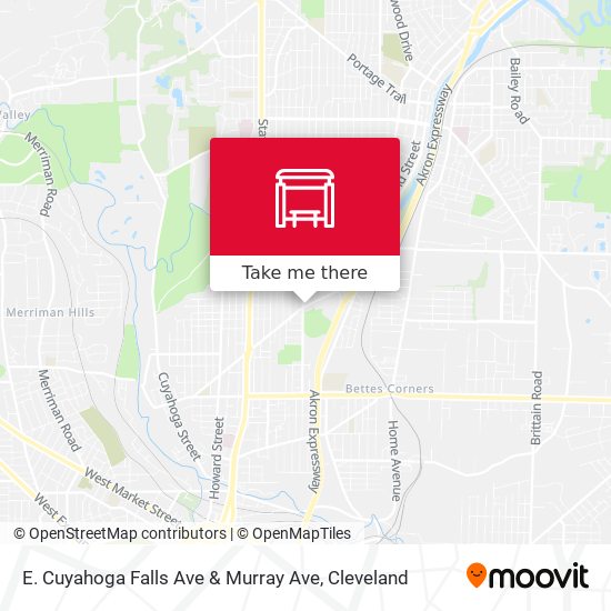 E. Cuyahoga Falls Ave & Murray Ave map