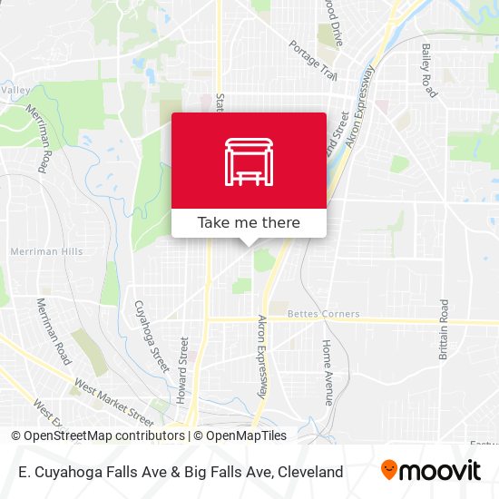 E. Cuyahoga Falls Ave & Big Falls Ave map