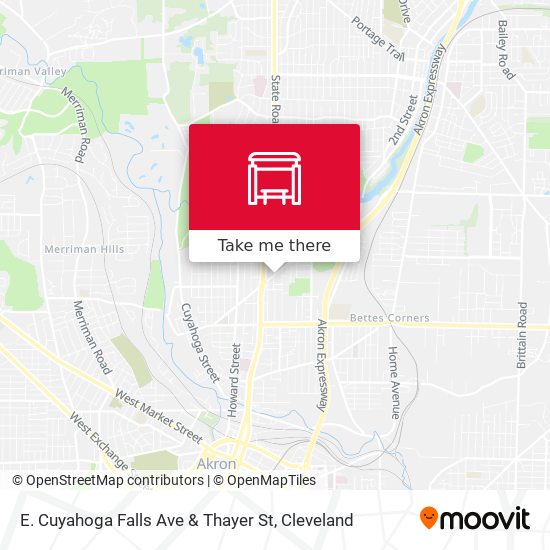 E. Cuyahoga Falls Ave & Thayer St map