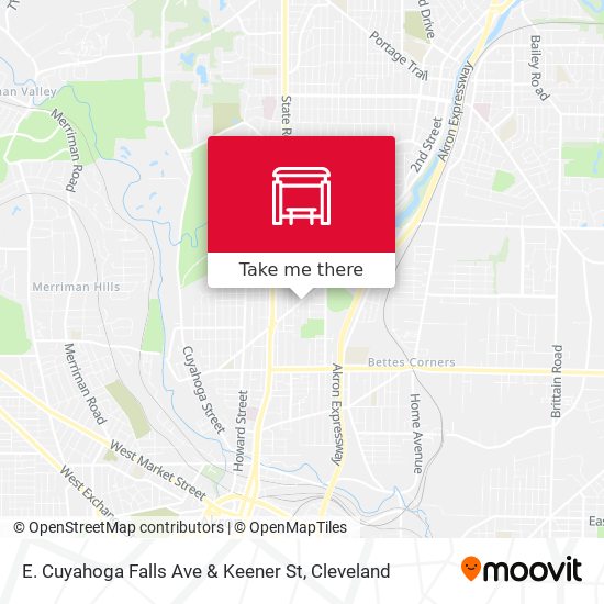 E. Cuyahoga Falls Ave & Keener St map
