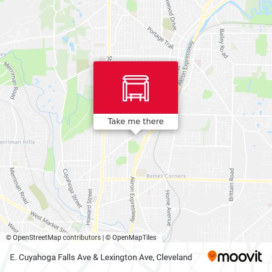 E. Cuyahoga Falls Ave & Lexington Ave map