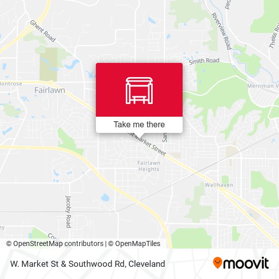 W. Market St & Southwood Rd map