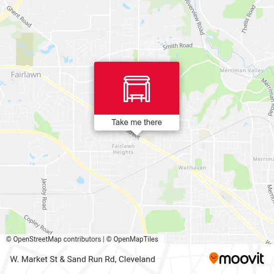 W. Market St & Sand Run Rd map