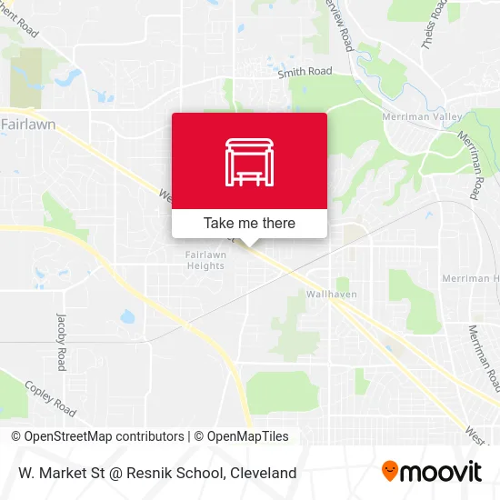 W. Market St @ Resnik School map