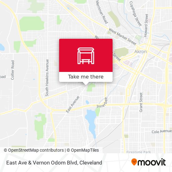 Mapa de East Ave & Vernon Odom Blvd