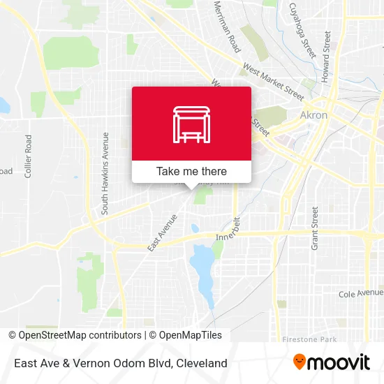 Mapa de East Ave & Vernon Odom Blvd