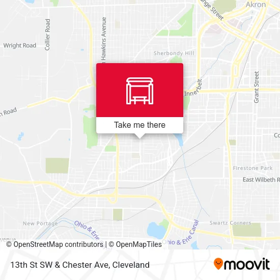13th St SW & Chester Ave map