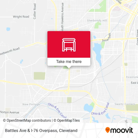 Battles Ave & I-76 Overpass map