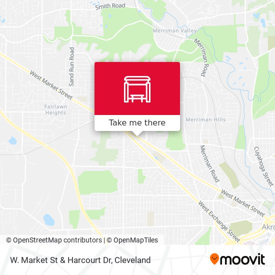 W. Market St & Harcourt Dr map