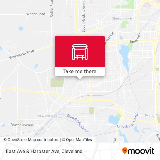 East Ave & Harpster Ave map