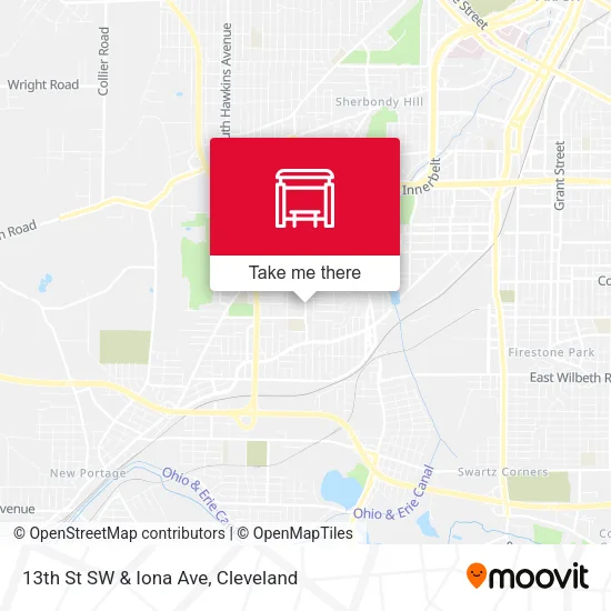 13th St SW & Iona Ave map
