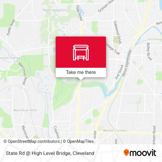 State Rd @ High Level Bridge map