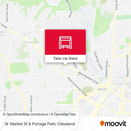 W. Market St & Portage Path map