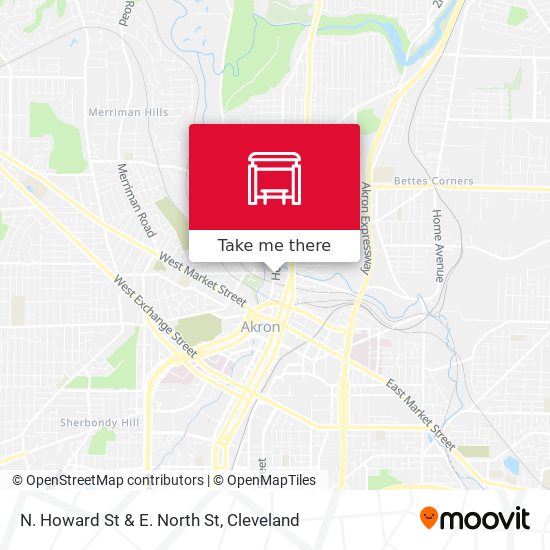 N. Howard St & E. North St map