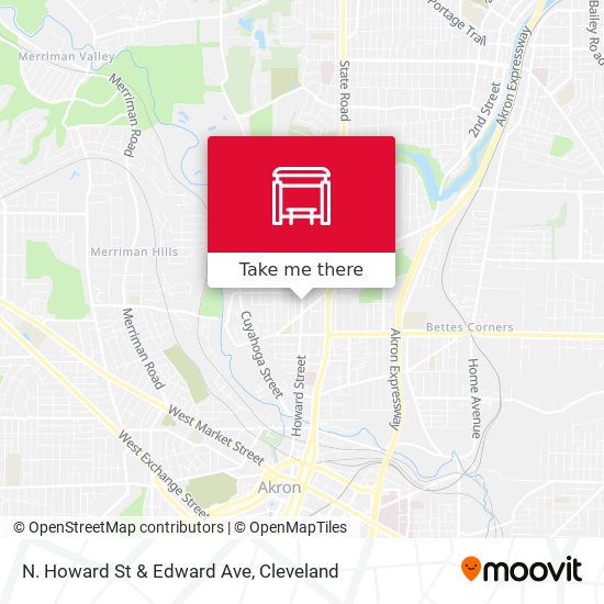 N. Howard St & Edward Ave map