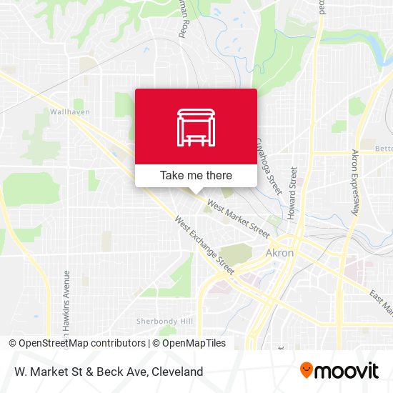 W. Market St & Beck Ave map